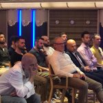 La platea dei vincitori del contest BNT Banca durante il momento formativo della crociera.
